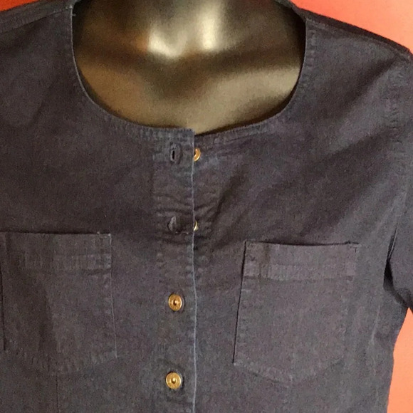 LIZ CLAIBORNE LIZ WEAR PETITE JEAN JACKET SIZE L - Picture 2 of 4